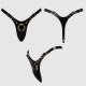 Трусики для страпона Strap-On-Me Leatherette Harness Fabulous - One Size - Black Glossy