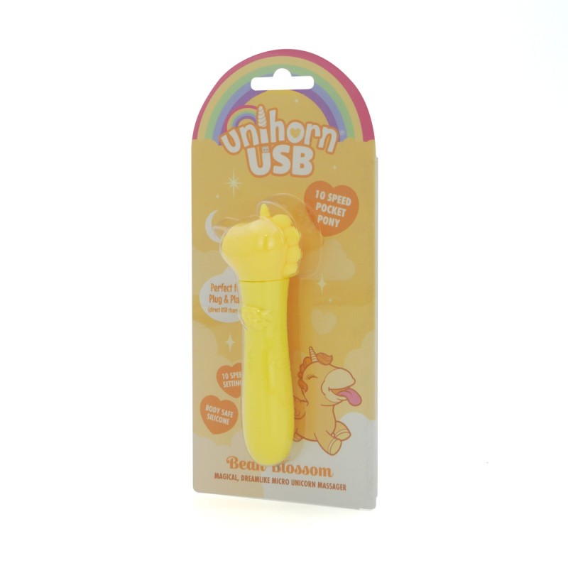 Вибратор-единорожка Unihorn USB Bullet – Bean Blossom, вибропуля, USB-зарядка, 10 режимов