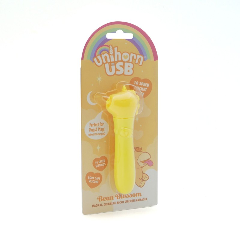 Вибратор-единорожка Unihorn USB Bullet – Bean Blossom, вибропуля, USB-зарядка, 10 режимов