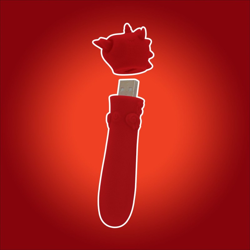 Вібратор-єдиноріжка Unihorn USB Bullet – Blaze Diablo віброкуля, USB-зарядка, 10 режимів