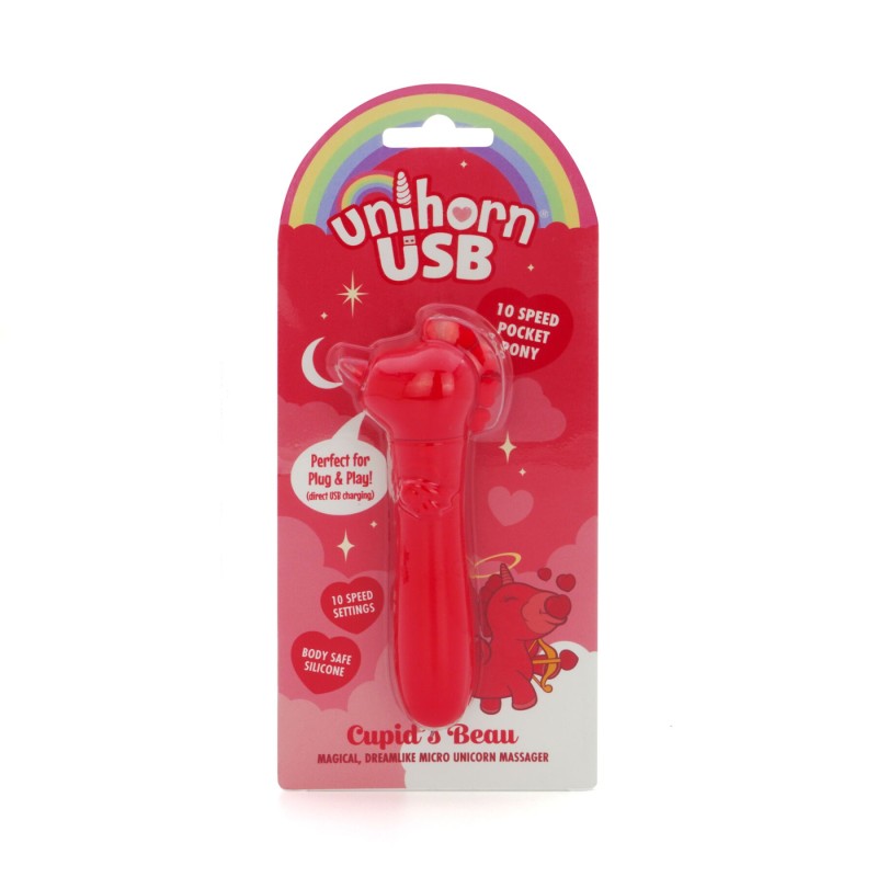 Вібратор-єдиноріжка Unihorn USB Bullet – Cupid's Beau, віброкуля, USB-зарядка, 10 режимів