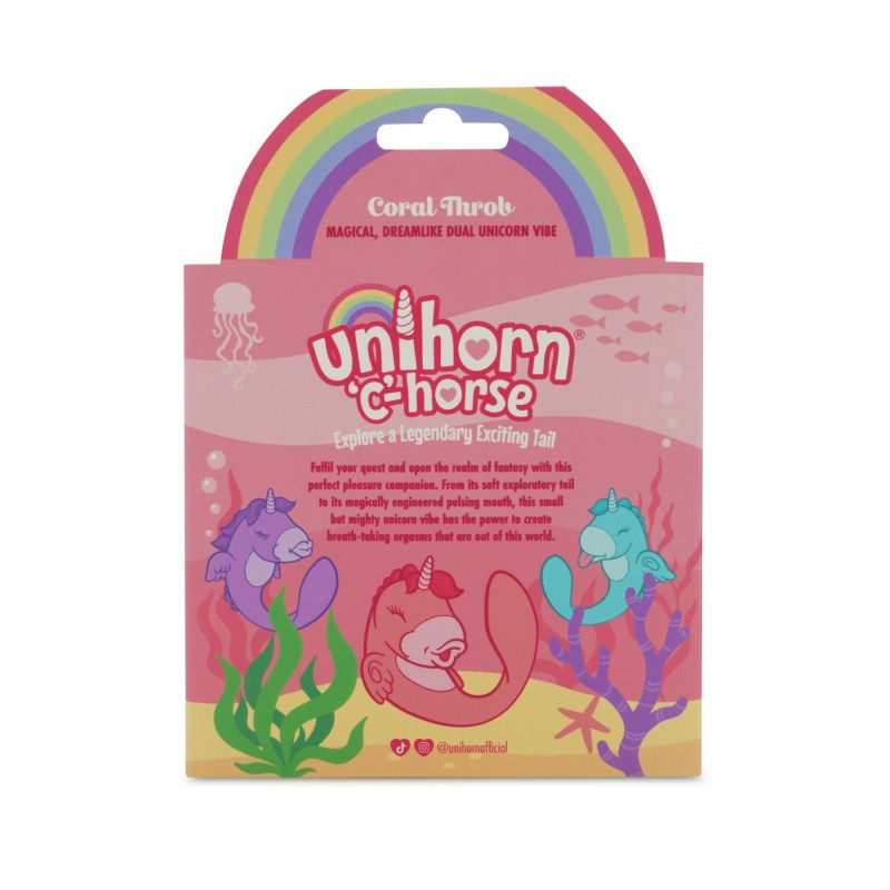 Вибратор-единорожка Unihorn – C Horse – Coral Throb, вагинально-клиторальная стимуляция, 2 мотора по 10 режимов