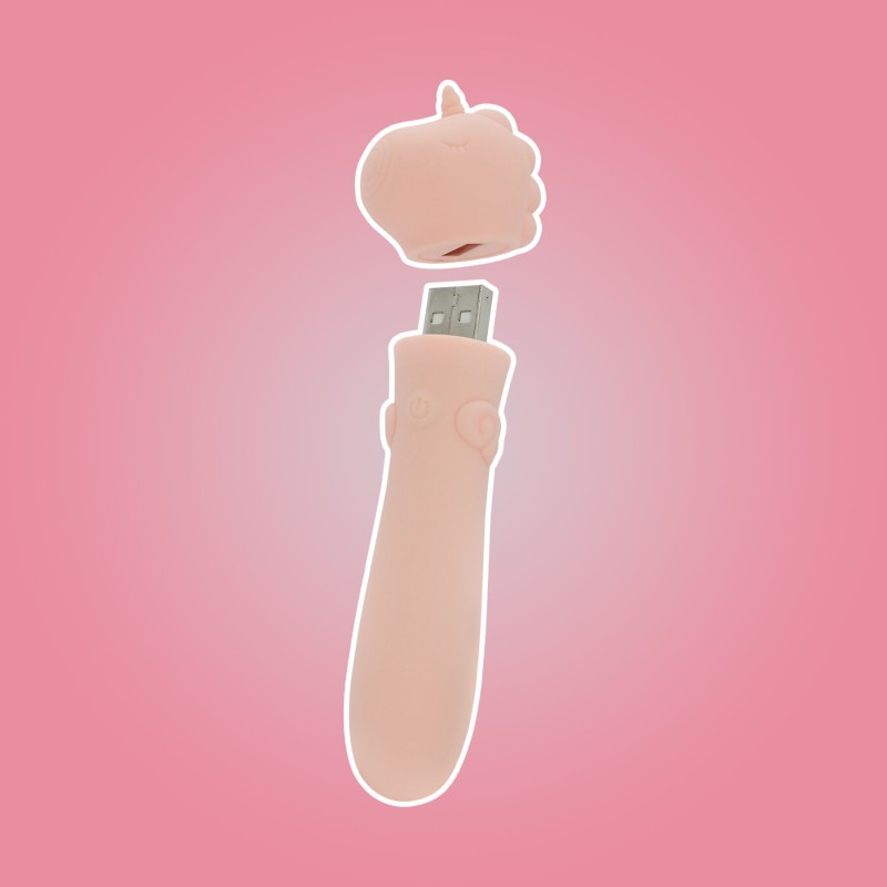 Вібратор-єдиноріжка Unihorn USB Bullet – Heart Throb, віброкуля, USB-зарядка, 10 режимів