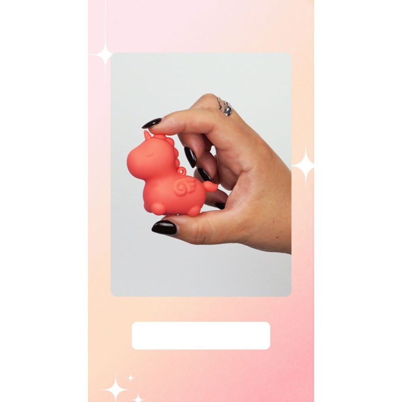 Вибратор мини-единорожка Unihorn Mini – Peachy Pony, брелок с вибрацией, 10 режимов