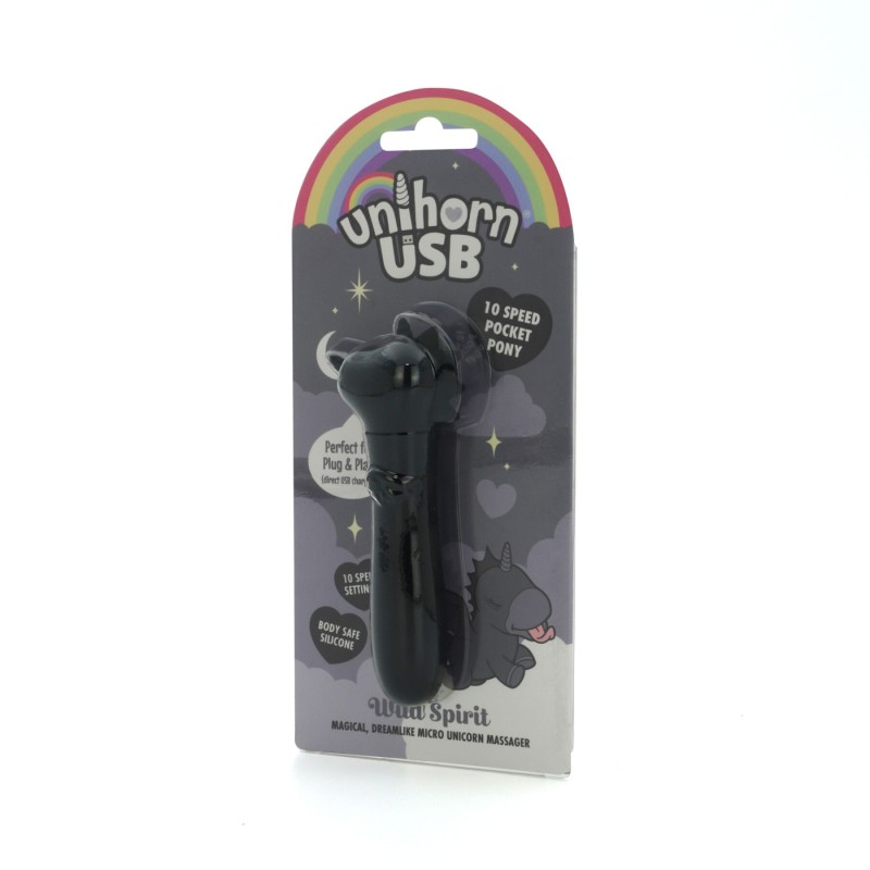 Вібратор-єдиноріжка Unihorn USB Bullet – Wild Spirit, віброкуля, USB-зарядка, 10 режимів