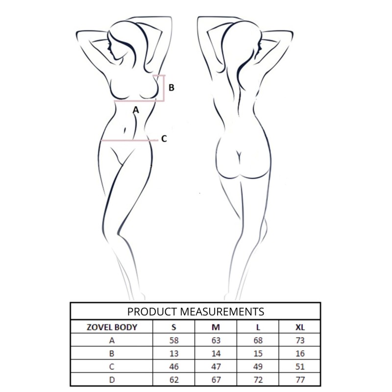 Боді Passion ZOVEL BODY light grey XL