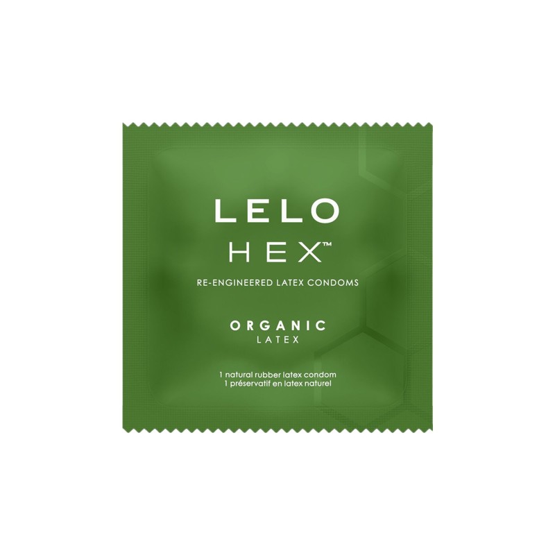 Презервативи LELO HEX Condoms Organic 12 Pack, тонкі та суперміцні