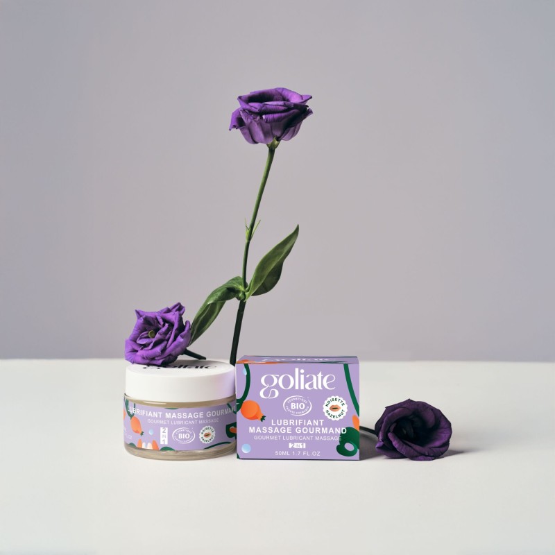 Масажна олія-лубрикант з ароматом та смаком фундука Goliate Couple Gourmand Noisette 50 мл
