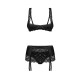 Комплект Obsessive Lecille 3-pcs crotchless set S/M