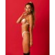 Украшение на тело Obsessive Lustique White harness bra S/M/L