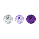 Набір силіконових анальних пробок із кристалом Rianne S: Booty Plug Set Purple, діаметр 3,2см, 3,5см, 4,2см