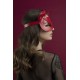 Маска кішечки Feral Feelings - Catwoman Mask, натуральна шкіра, червона