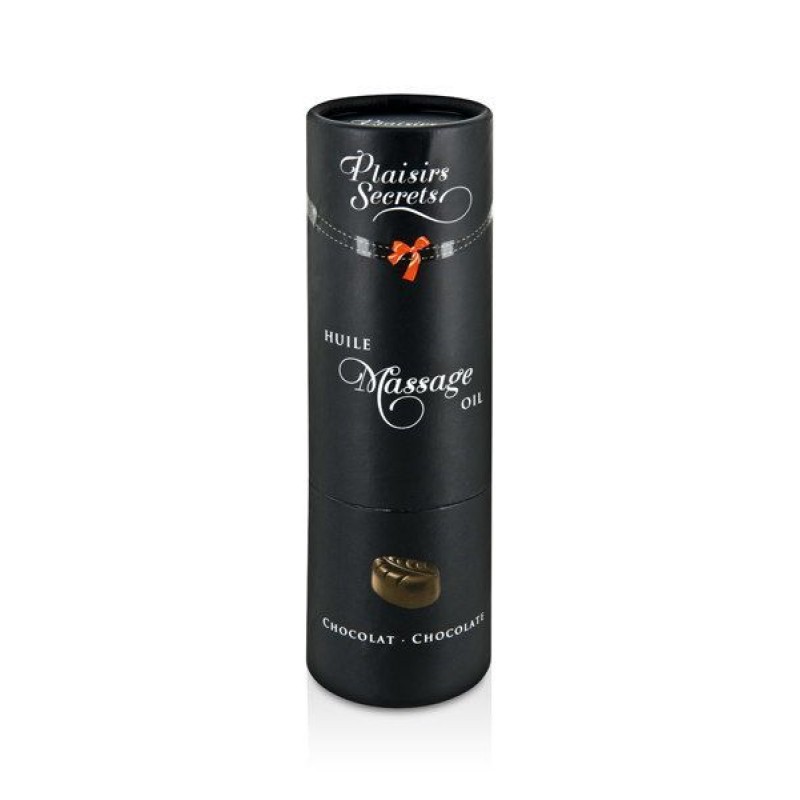 Масажна олія Plaisirs Secrets Chocolate (59 мл) з афродизіаками, їстівна, подарункове паковання