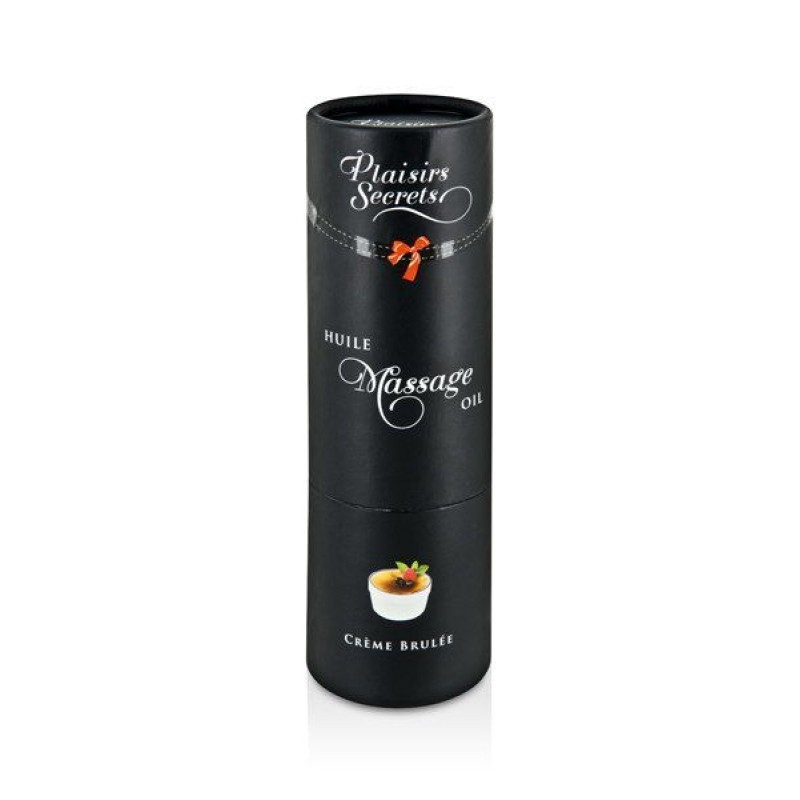 Масажна олія Plaisirs Secrets Creme Brulee (59 мл) з афродизіаками їстівна, подарункове паковання