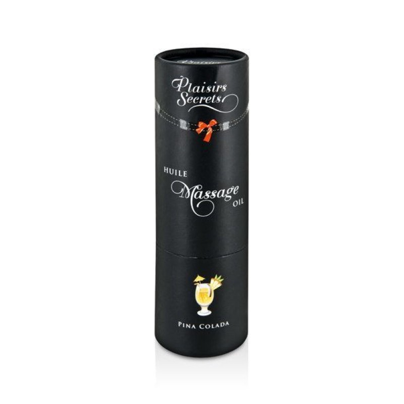 Масажна олія Plaisirs Secrets Pina Colada (59 мл) з афродизіаками, їстівна, подарункове паковання