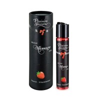 Массажное масло Plaisirs Secrets Strawberry (59 мл) с афродизиаками, съедобное, подарочная упаковка