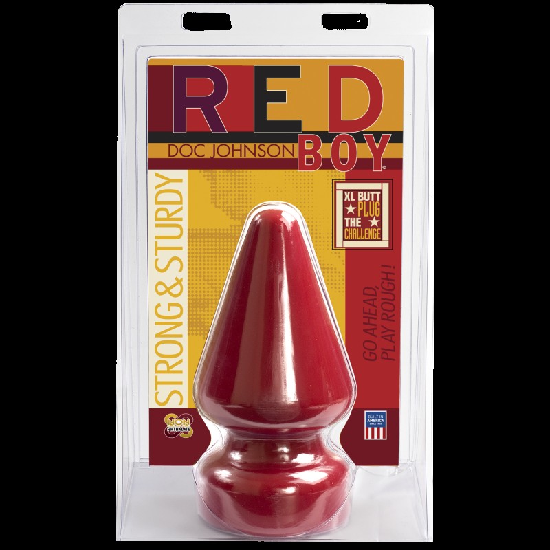 Анальна пробка Doc Johnson Red Boy - XL Butt Plug The Challenge, діаметр 12 см
