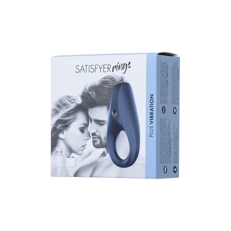 Ерекційне віброкільце Satisfyer Rocket Ring з подовженим стимулятором клітора, перезаряджуване