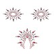 Пестіс з кристалів Petits Joujoux Gloria set of 3 - Black/Red, прикраса на груди та вульву