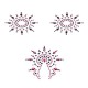 Пестіс з кристалів Petits Joujoux Gloria set of 3 - Black/Pink, прикраса на груди та вульву
