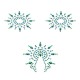 Пестіс з кристалів Petits Joujoux Gloria set of 3 - Green/Blue, прикраса на груди та вульву