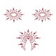 Пестіс з кристалів Petits Joujoux Gloria set of 3 - Red, прикраса на груди та вульву
