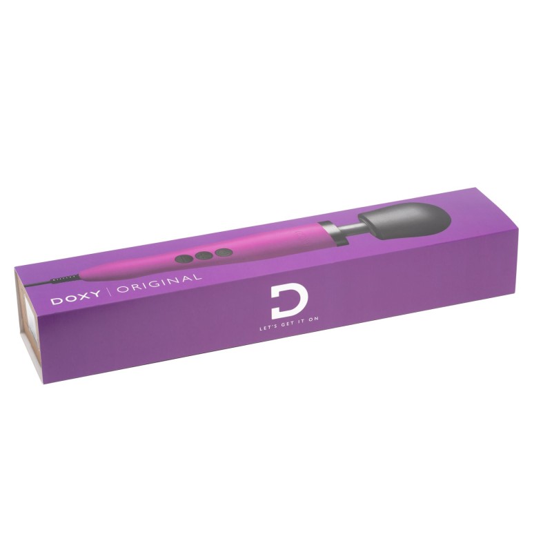 Вибромассажер DOXY Original Purple, очень мощный, питание 220В, пульсирующие вибрации