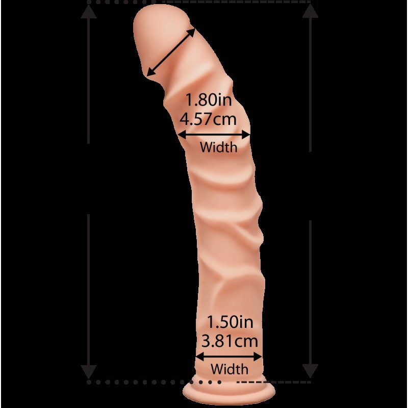 Фалоімітатор Doc Johnson The D - Ragin D - 10 Inch Without Balls - ULTRASKYN, діаметр 3,8 см