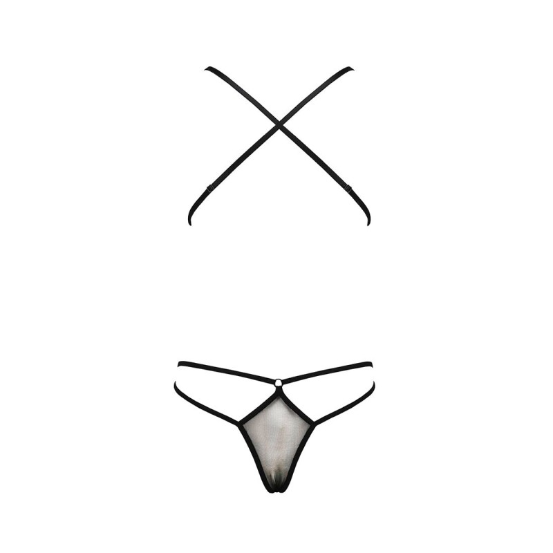 Боді монокіні з декольте Passion ERZA BODY L/XL, black