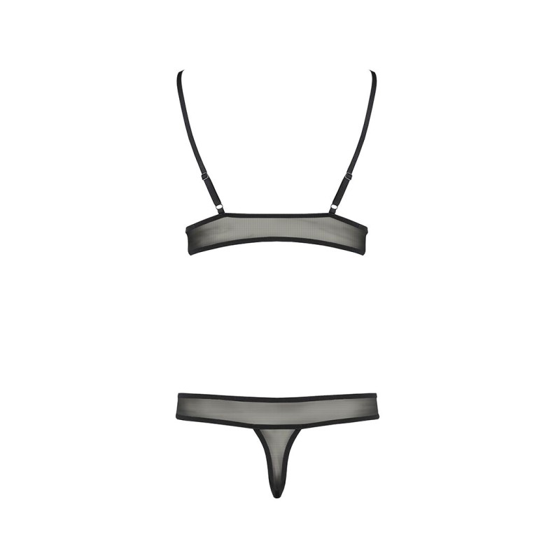 Комплект білизни Passion ERZA SET S/M, black, ліф і трусики