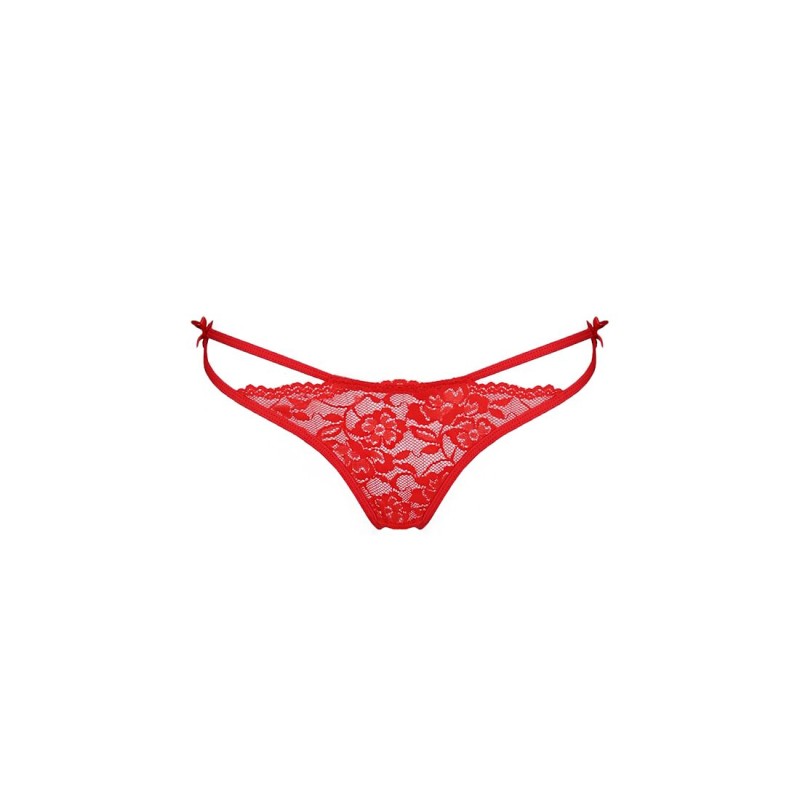 Трусики с завязочками по бокам Passion Exclusive WARDA THONG L/XL, red