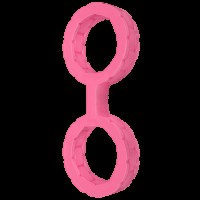 Наручники из силикона Doc Johnson The Cuffs Large - Pink, хорошо тянутся, для рук и для ног