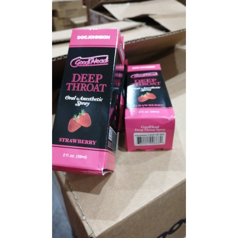 Розпродаж! Спрей для мінету Doc Johnson GoodHead DeepThroat Spray - Strawberry 59мл (термін 01.26)