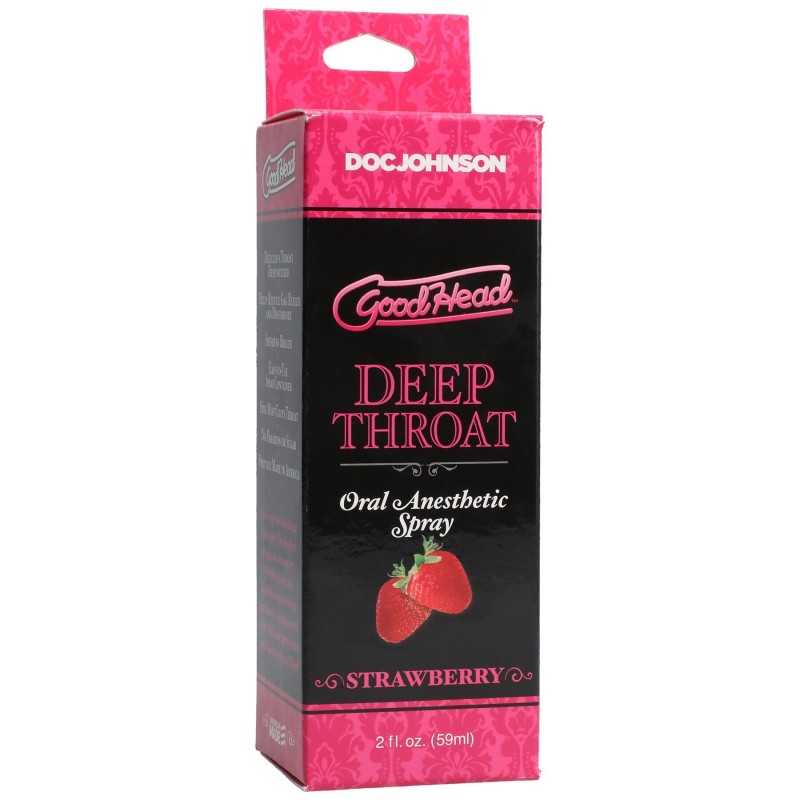 Розпродаж! Спрей для мінету Doc Johnson GoodHead DeepThroat Spray - Strawberry 59мл (термін 01.26)