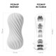 Мастурбатор Tenga Flex Silky White с изменяемой интенсивностью, можно скручивать