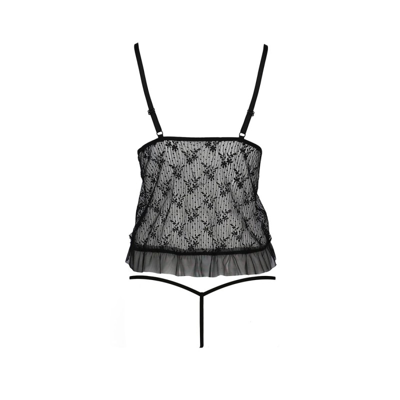 Боди монокини с открытой грудью Passion JUSTINA BODY XXL/XXXL, black