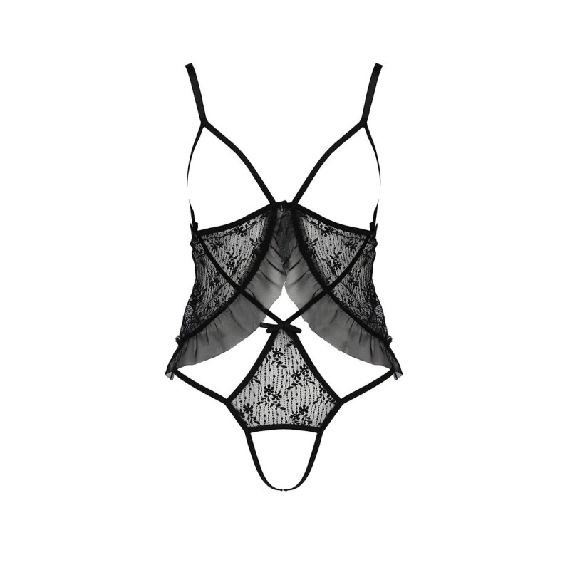 Боди монокини с открытой грудью Passion JUSTINA BODY XXL/XXXL, black