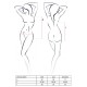 Боди монокини с глубоким декольте Passion OTAVIA BODY S/M, black