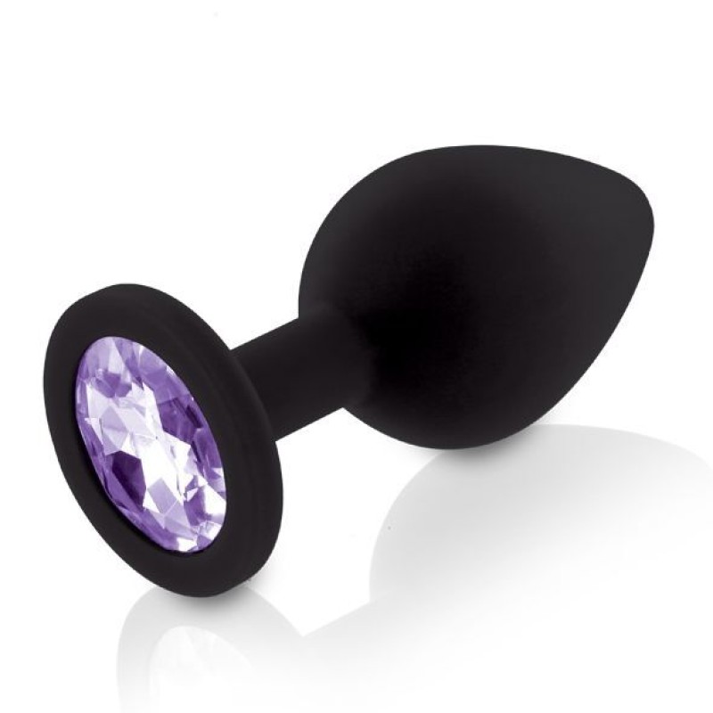 Набір силіконових анальних пробок із кристалом Rianne S: Booty Plug Set Black (м'ята упаковка!!!)