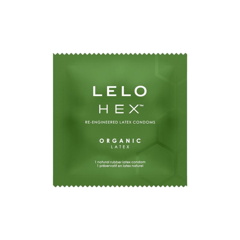 Презервативи LELO HEX Condoms Organic 12 Pack, тонкі та суперміцні (м'ята упаковка!!!)