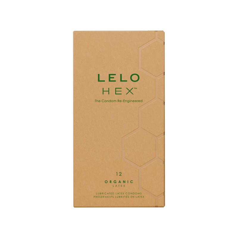 Презервативи LELO HEX Condoms Organic 12 Pack, тонкі та суперміцні (м'ята упаковка!!!)