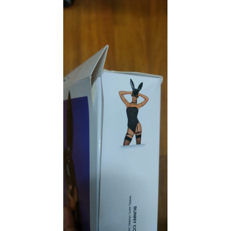 Еротичний костюм кролика Obsessive Bunny costume S/M black (м'ята упаковка!!!)