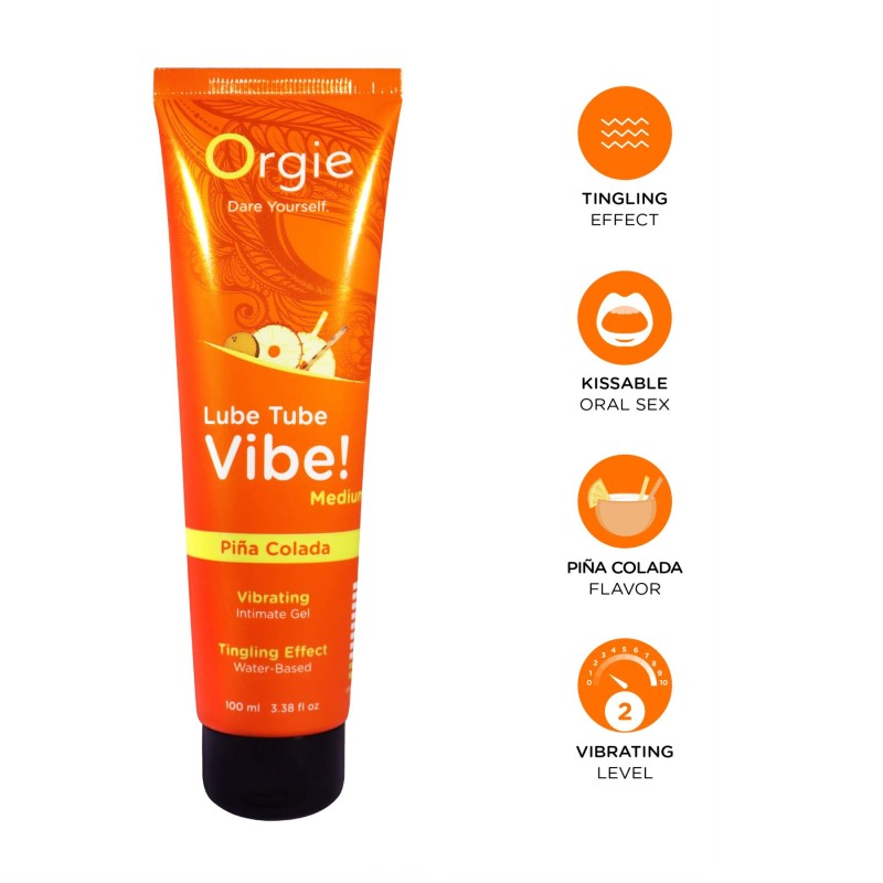 Вибролубрикант Orgie Lube Tube Vibe! Pina Colada 100 мл