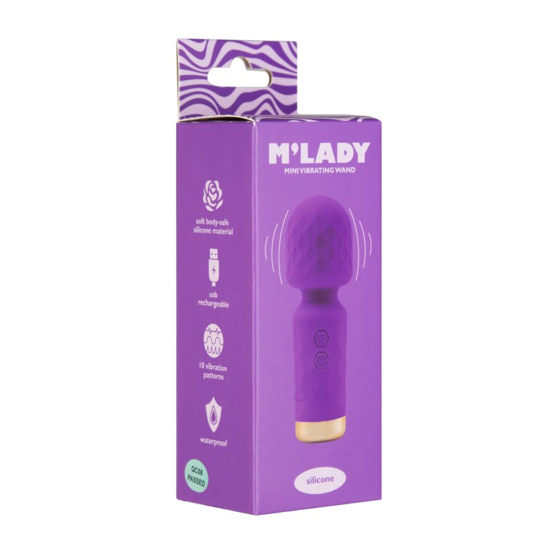 Вібромасажер M’Lady Mini Vibrating Wand Purple
