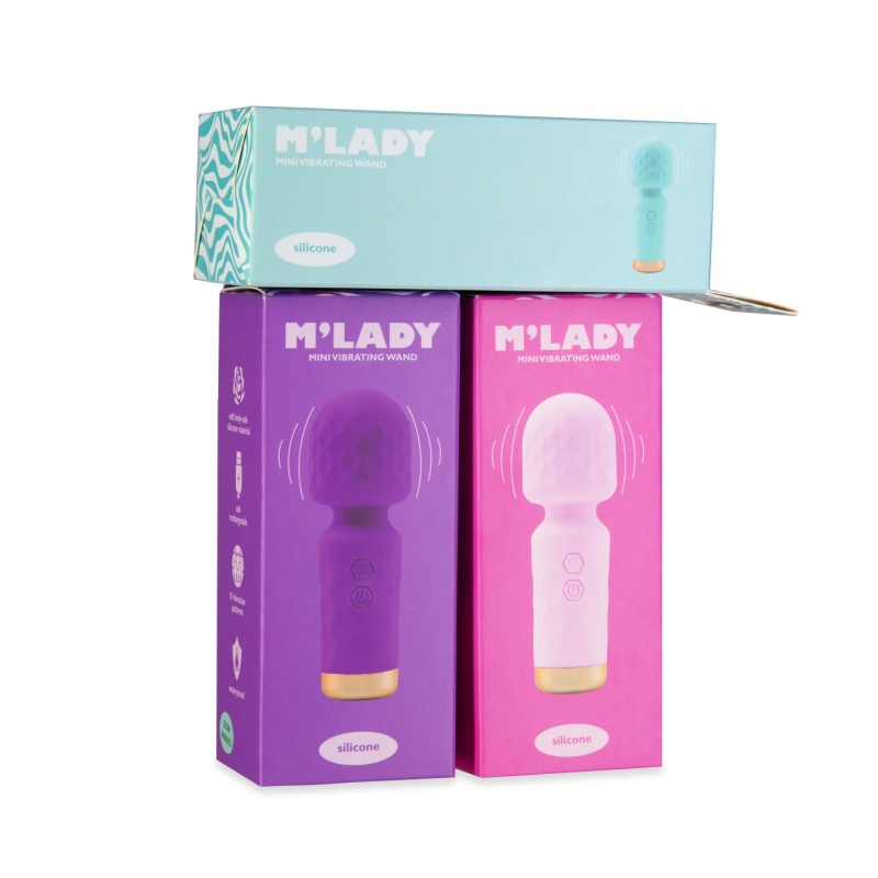 Вібромасажер M’Lady Mini Vibrating Wand Teal