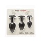 Набор силиконовых анальных пробок BMS Roses Til’ Dawn Silicone Anal Plug Kit Starter Kit Black