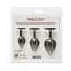 Набор силиконовых анальных пробок BMS Roses Til’ Dawn Silicone Anal Plug Kit Starter Kit Black