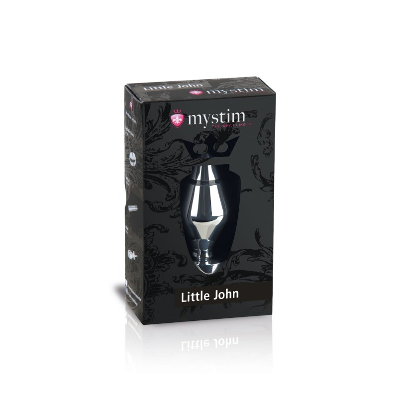 Металлическая анальная пробка Mystim Little John для электростимулятора, диаметр 4см