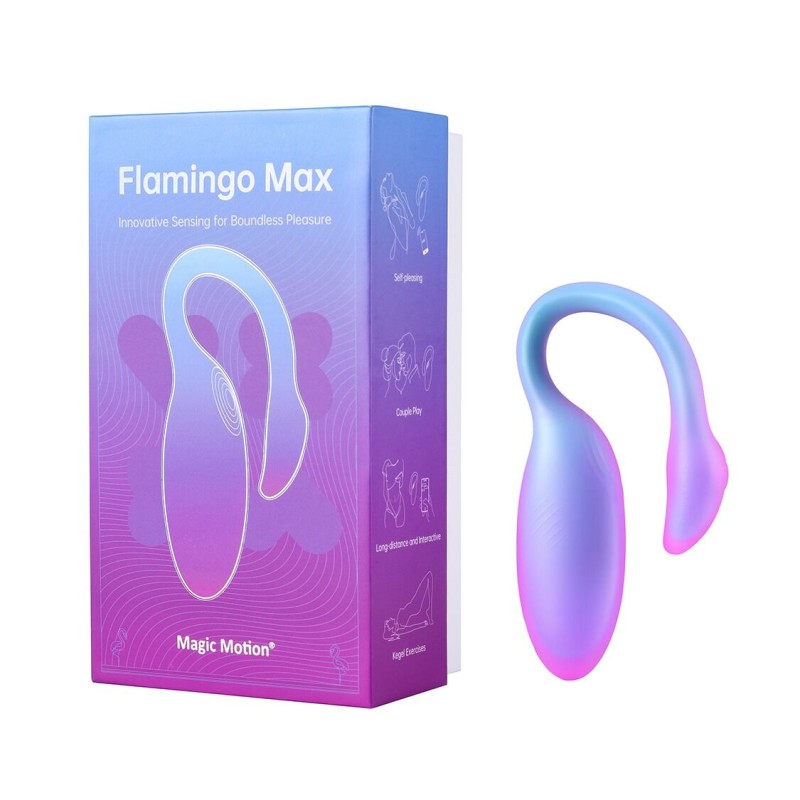 Смарт-віброяйце Magic Motion Flamingo Max Blue 2 в 1: віброяйце та тренажер Кегеля, 10 режимів