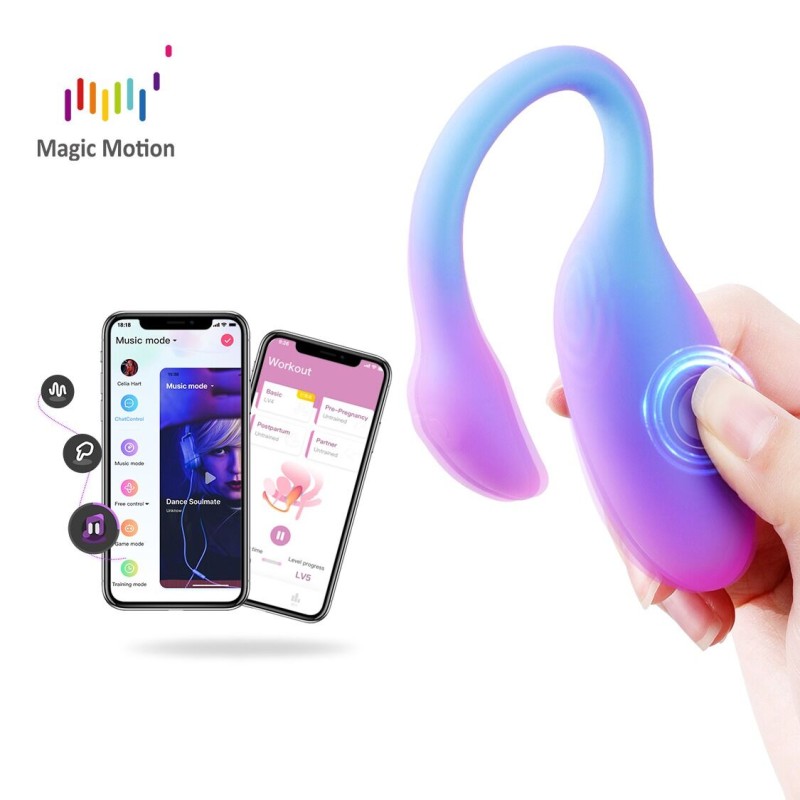 Смарт-віброяйце Magic Motion Flamingo Max Blue 2 в 1: віброяйце та тренажер Кегеля, 10 режимів